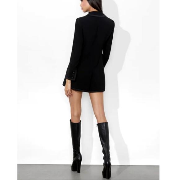 Alice + Olivia Black Mya Fitted Blazer Size 2 - Picture 2 of 14